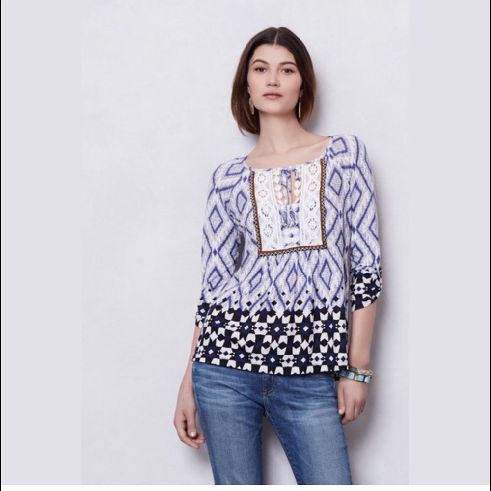 EUC-Vanessa Virginia peasant top-Anthropologie